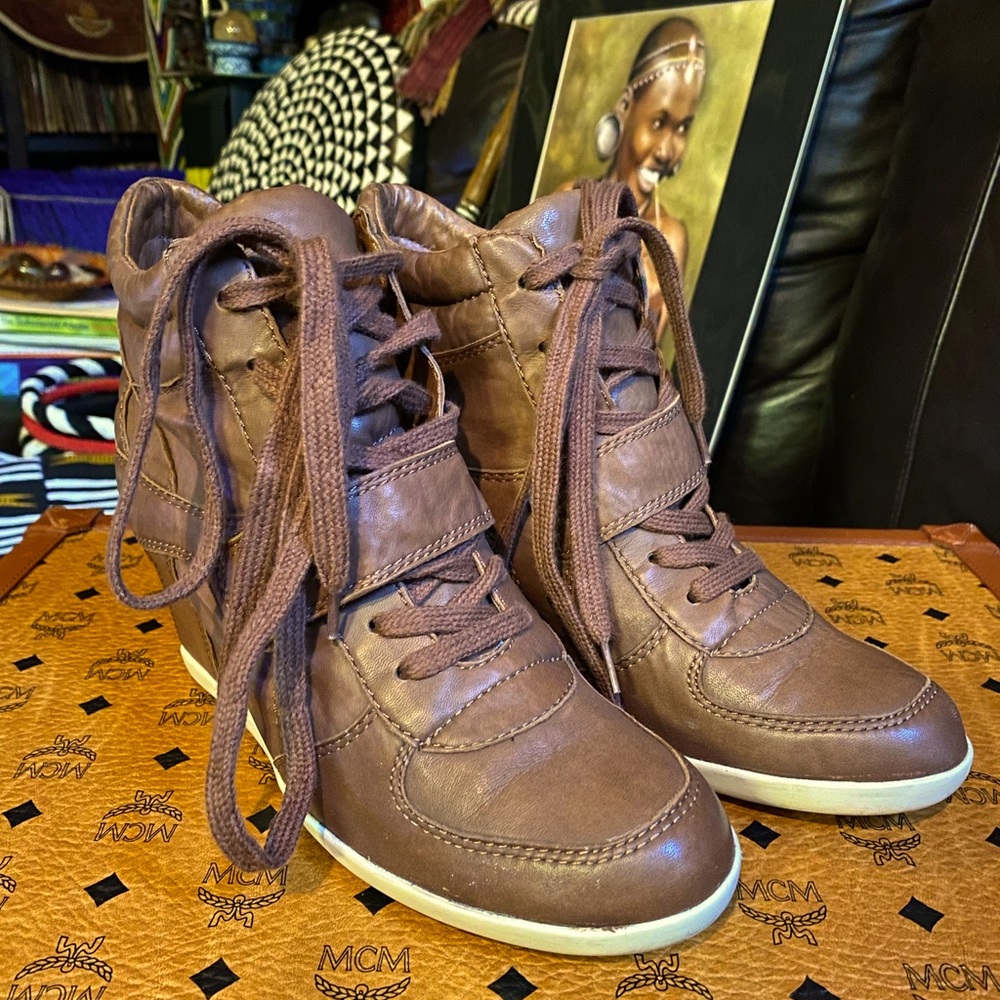 ASH ‘Bowie Ter’ Leather Hidden Wedge Sneaker, 40